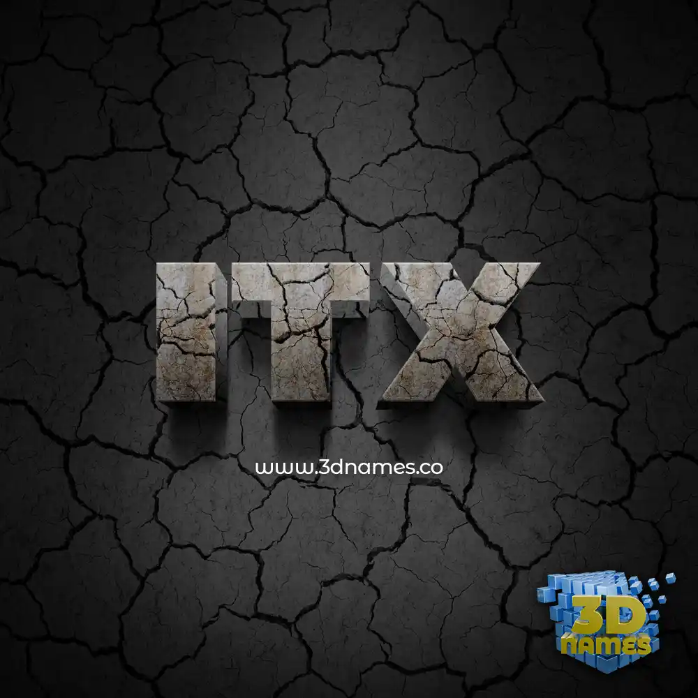 itx in Cracked Stone style - 3D name wallpaper itx in Cracked Stone style - 3D name wallpaper
