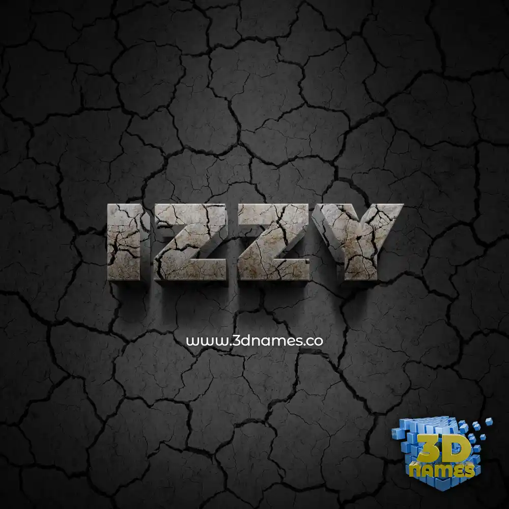 izzy in Cracked Stone style - 3D name wallpaper izzy in Cracked Stone style - 3D name wallpaper