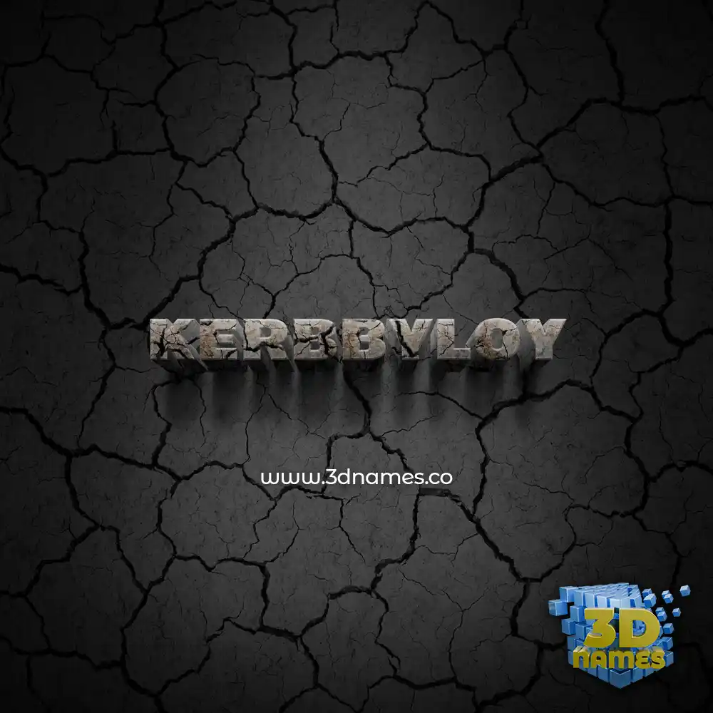 kerbbyloy in Cracked Stone style - 3D name wallpaper