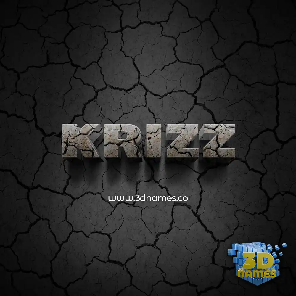 krizz in Cracked Stone style - 3D name wallpaper krizz in Cracked Stone style - 3D name wallpaper