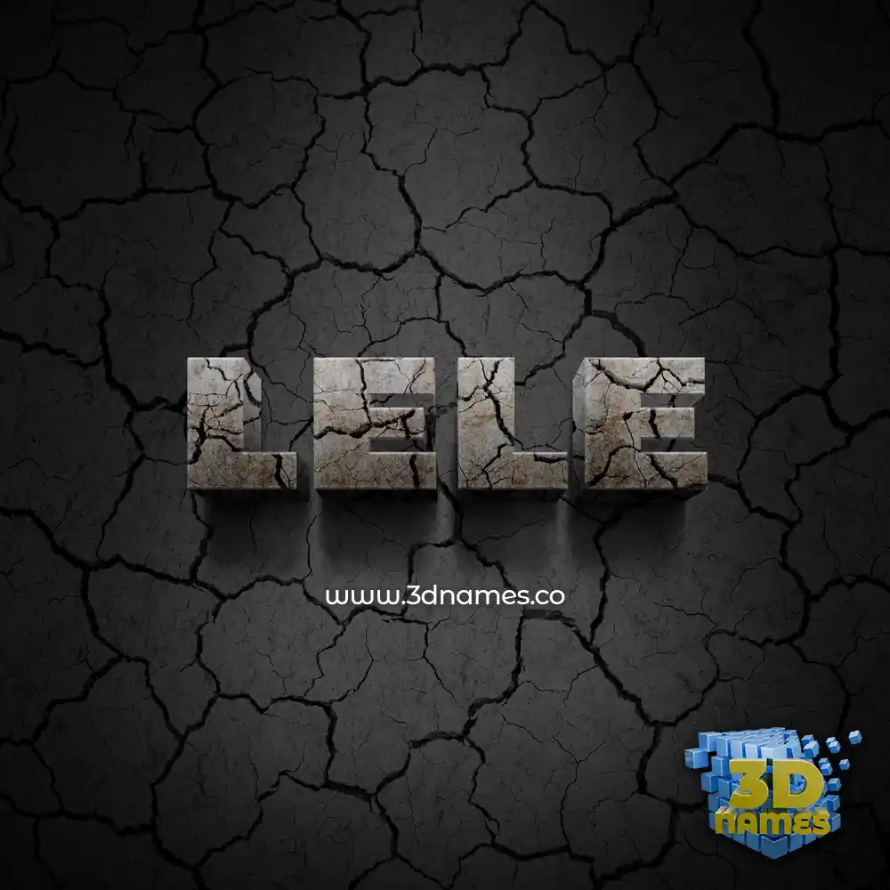lele in Cracked Stone style - 3D name wallpaper lele in Cracked Stone style - 3D name wallpaper