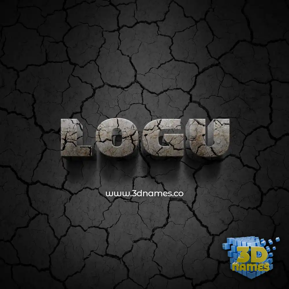 logu in Cracked Stone style - 3D name wallpaper logu in Cracked Stone style - 3D name wallpaper