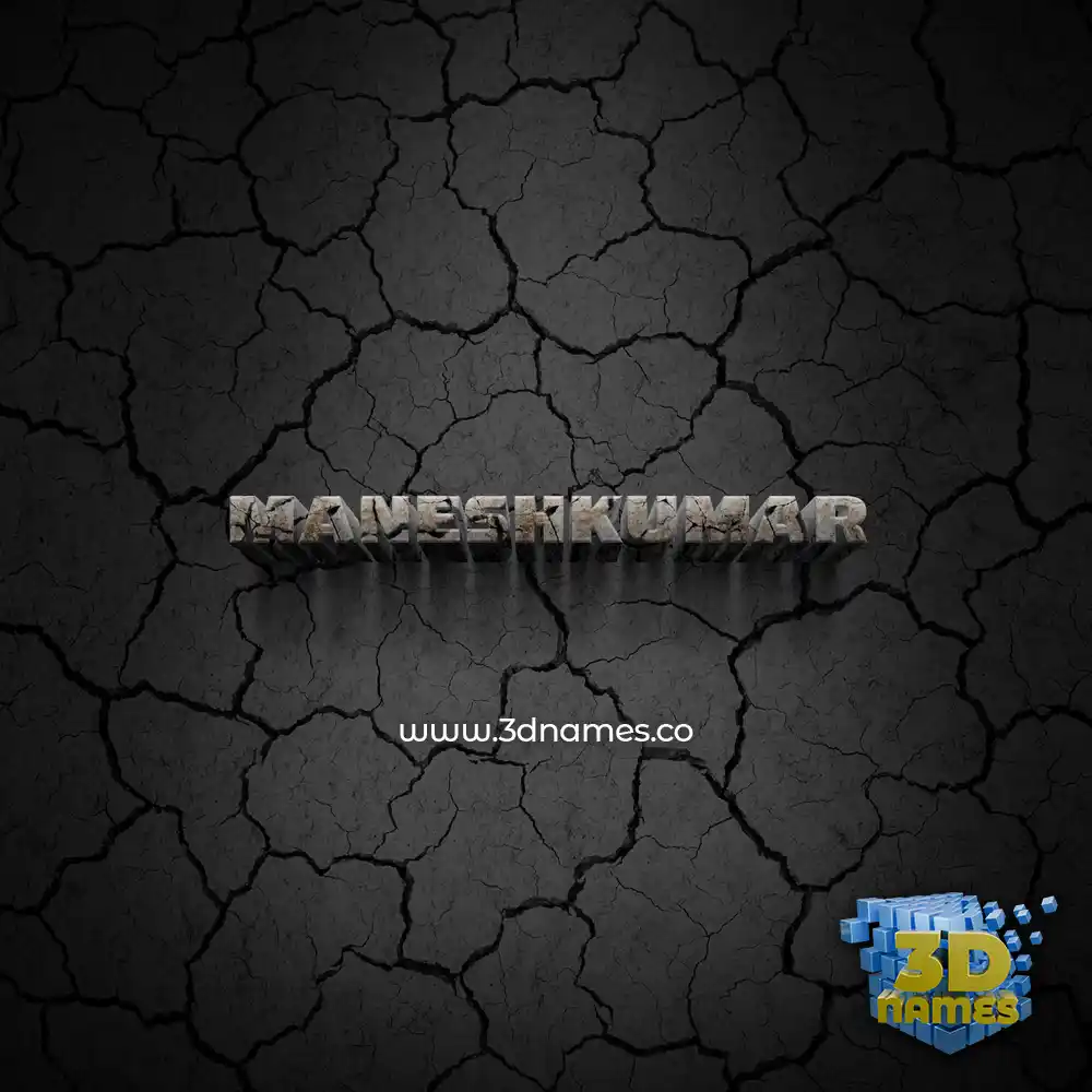 maneshkumar in Cracked Stone style - 3D name wallpaper