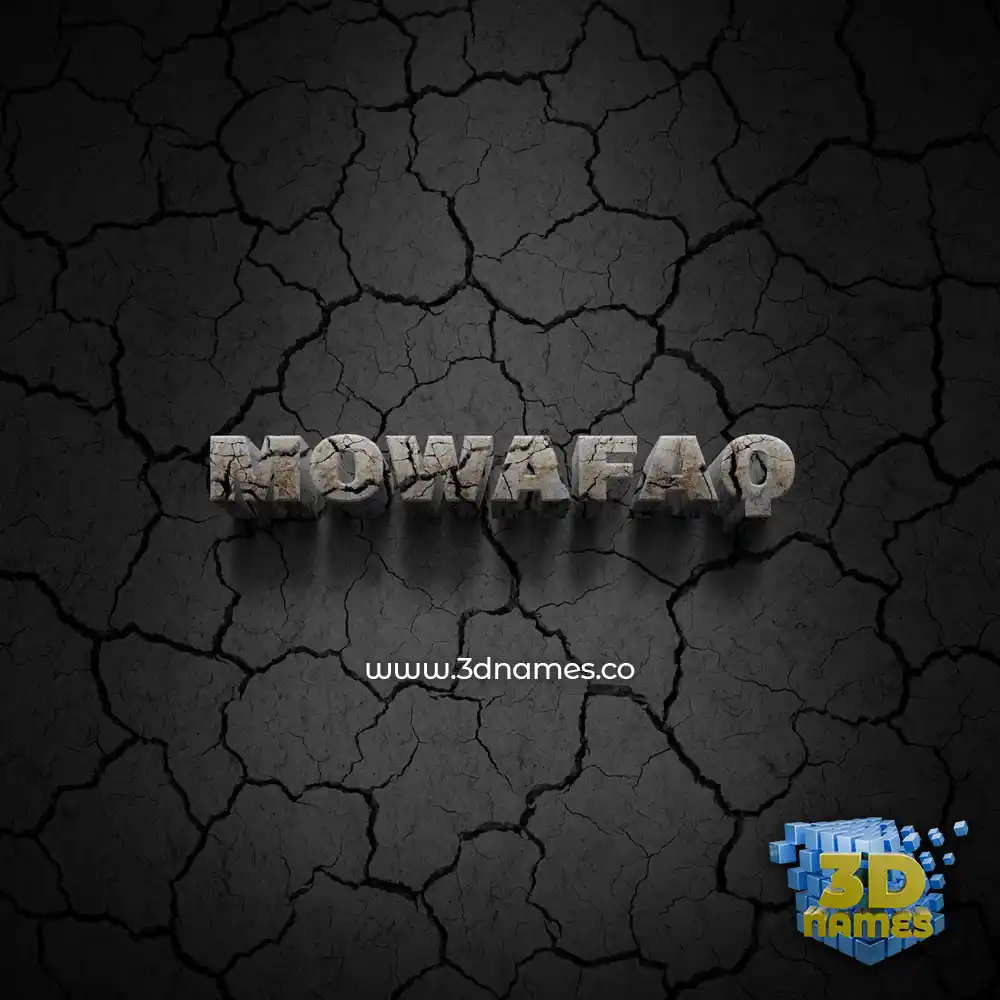 mowafaq in Cracked Stone style - 3D name wallpaper mowafaq in Cracked Stone style - 3D name wallpaper