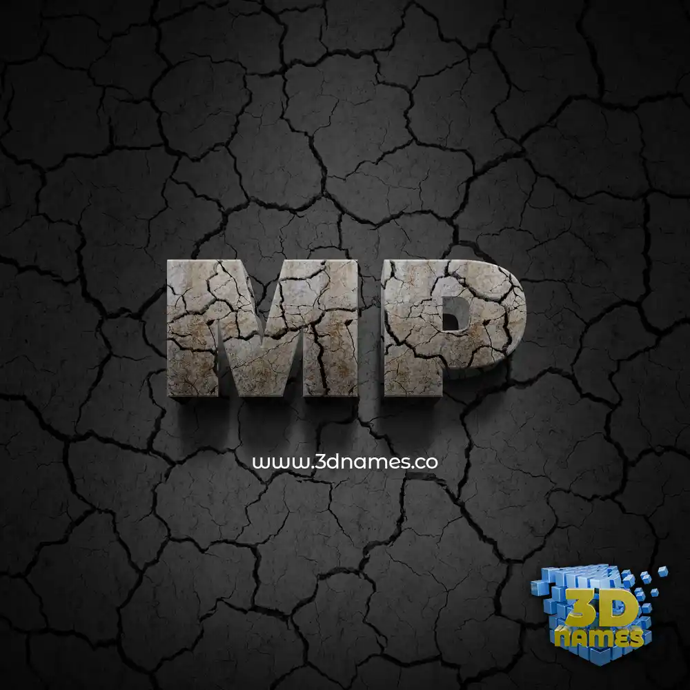mp in Cracked Stone style - 3D name wallpaper mp in Cracked Stone style - 3D name wallpaper