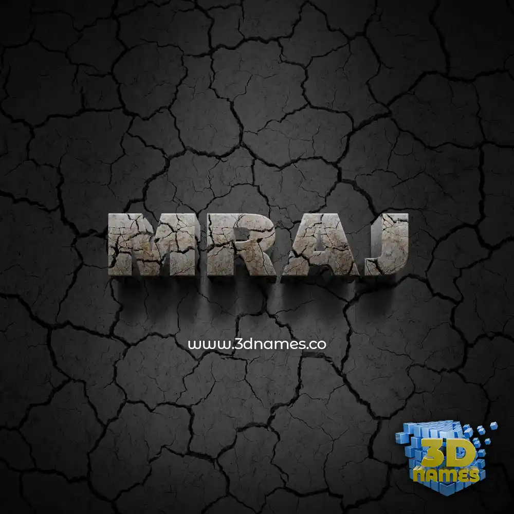 mraj in Cracked Stone style - 3D name wallpaper mraj in Cracked Stone style - 3D name wallpaper