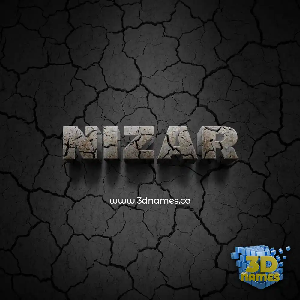 nizar in Cracked Stone style - 3D name wallpaper nizar in Cracked Stone style - 3D name wallpaper