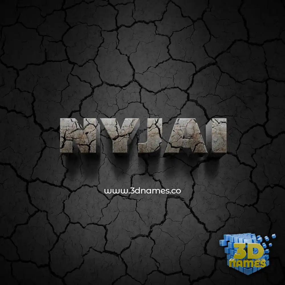 nyjai in Cracked Stone style - 3D name wallpaper nyjai in Cracked Stone style - 3D name wallpaper