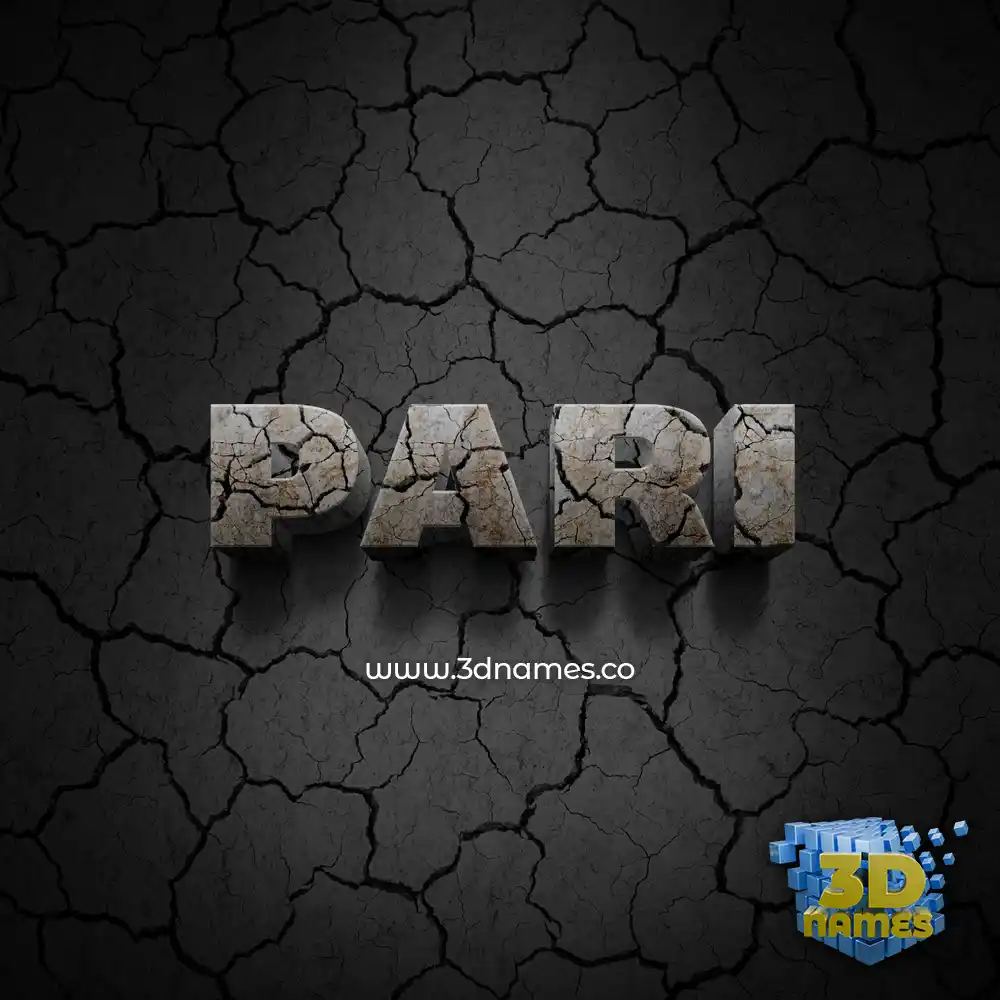 pari in Cracked Stone style - 3D name wallpaper pari in Cracked Stone style - 3D name wallpaper
