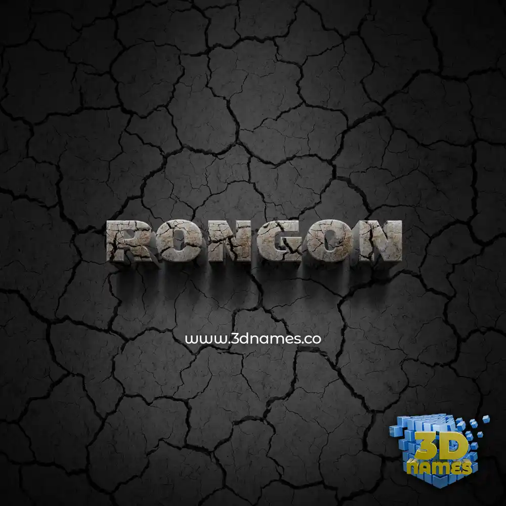 rongon in Cracked Stone style - 3D name wallpaper rongon in Cracked Stone style - 3D name wallpaper