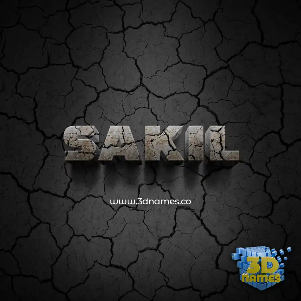 sakil in Cracked Stone style - 3D name wallpaper sakil in Cracked Stone style - 3D name wallpaper