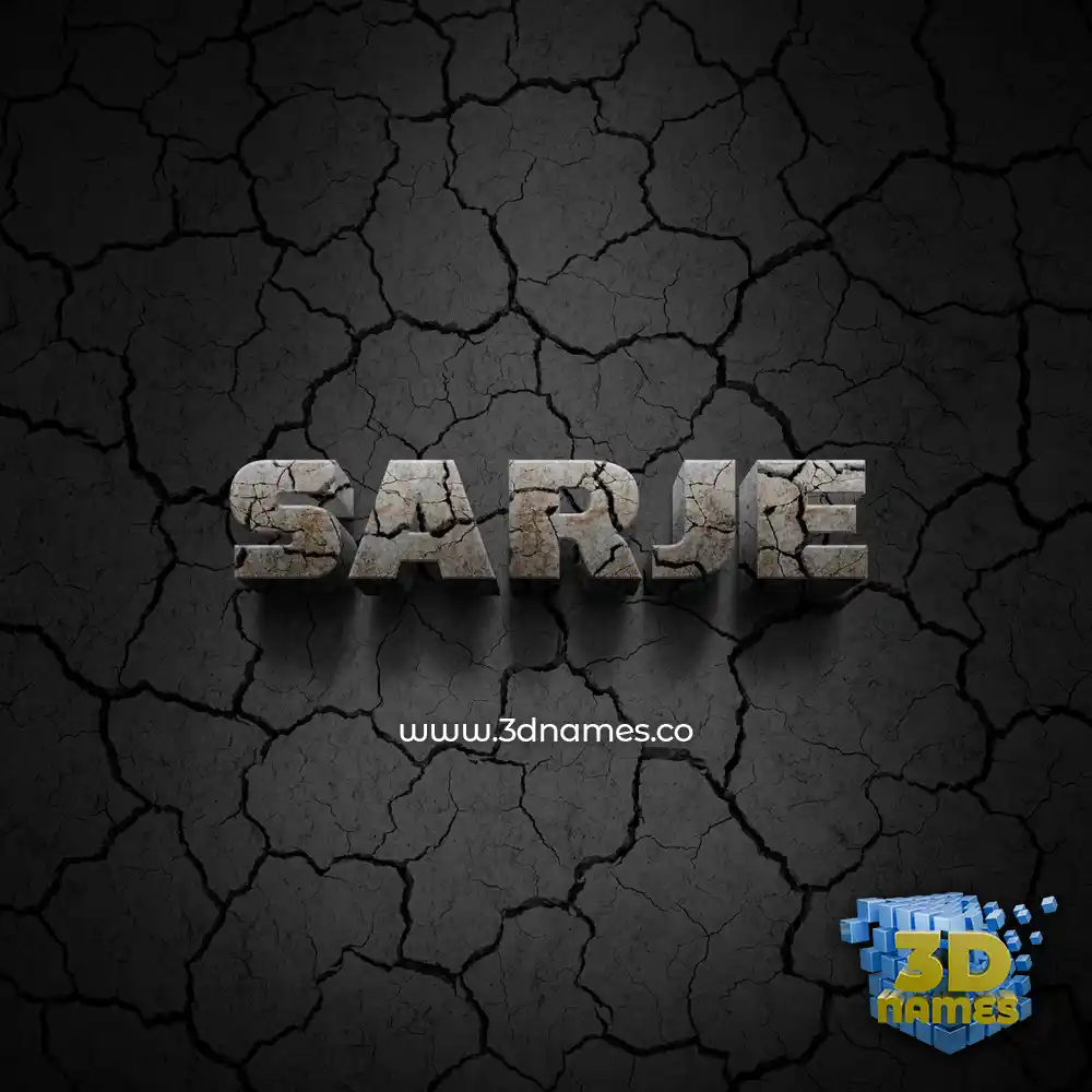 sarje in Cracked Stone style - 3D name wallpaper sarje in Cracked Stone style - 3D name wallpaper