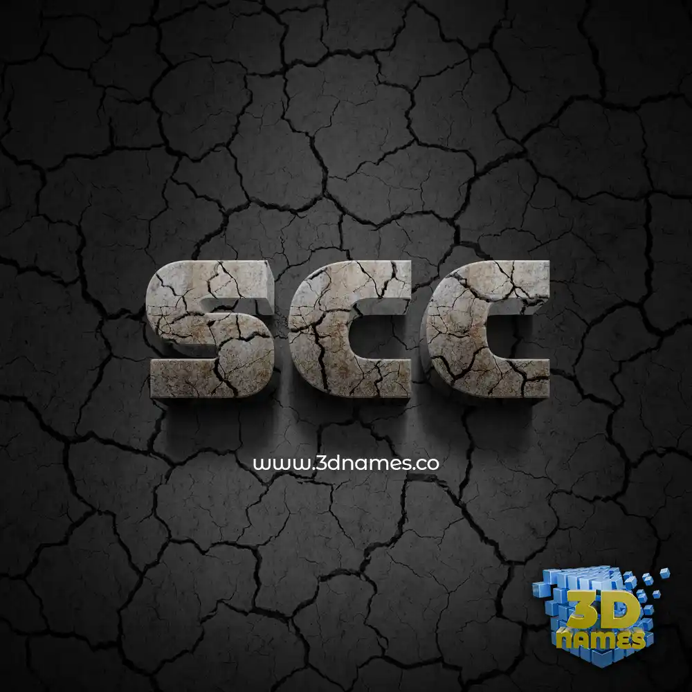 scc in Cracked Stone style - 3D name wallpaper scc in Cracked Stone style - 3D name wallpaper