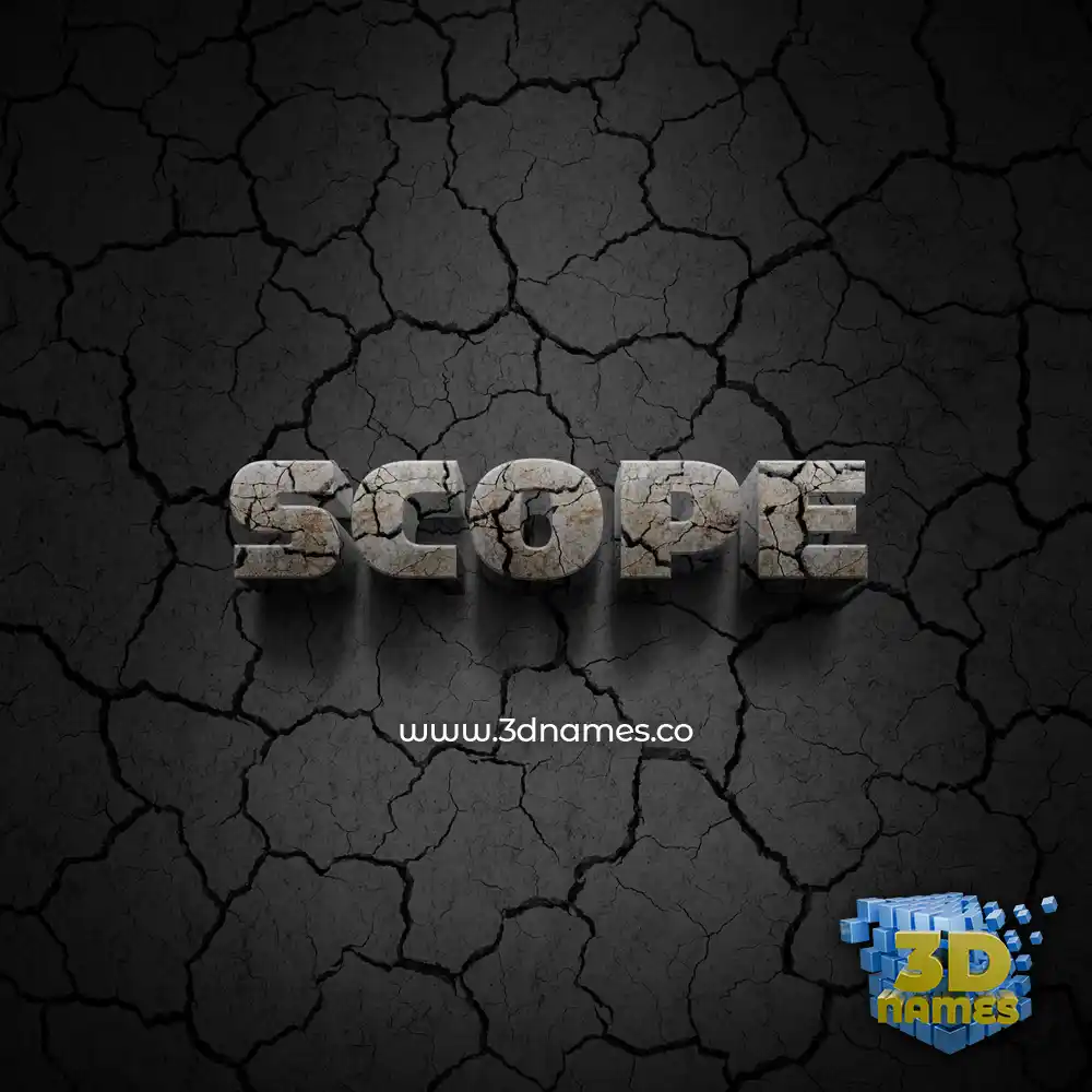 scope in Cracked Stone style - 3D name wallpaper scope in Cracked Stone style - 3D name wallpaper