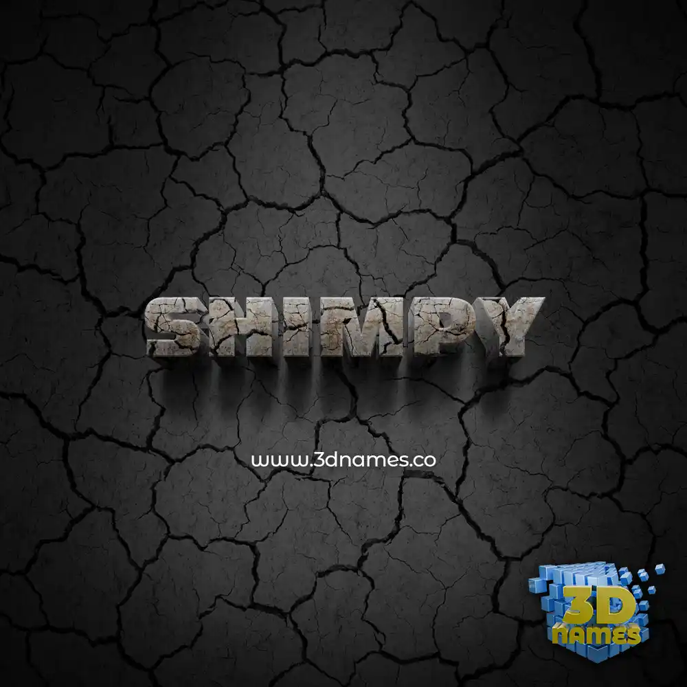 shimpy in Cracked Stone style - 3D name wallpaper