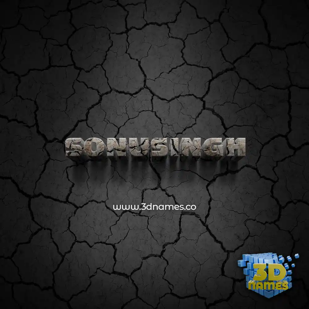sonusingh in Cracked Stone style - 3D name wallpaper