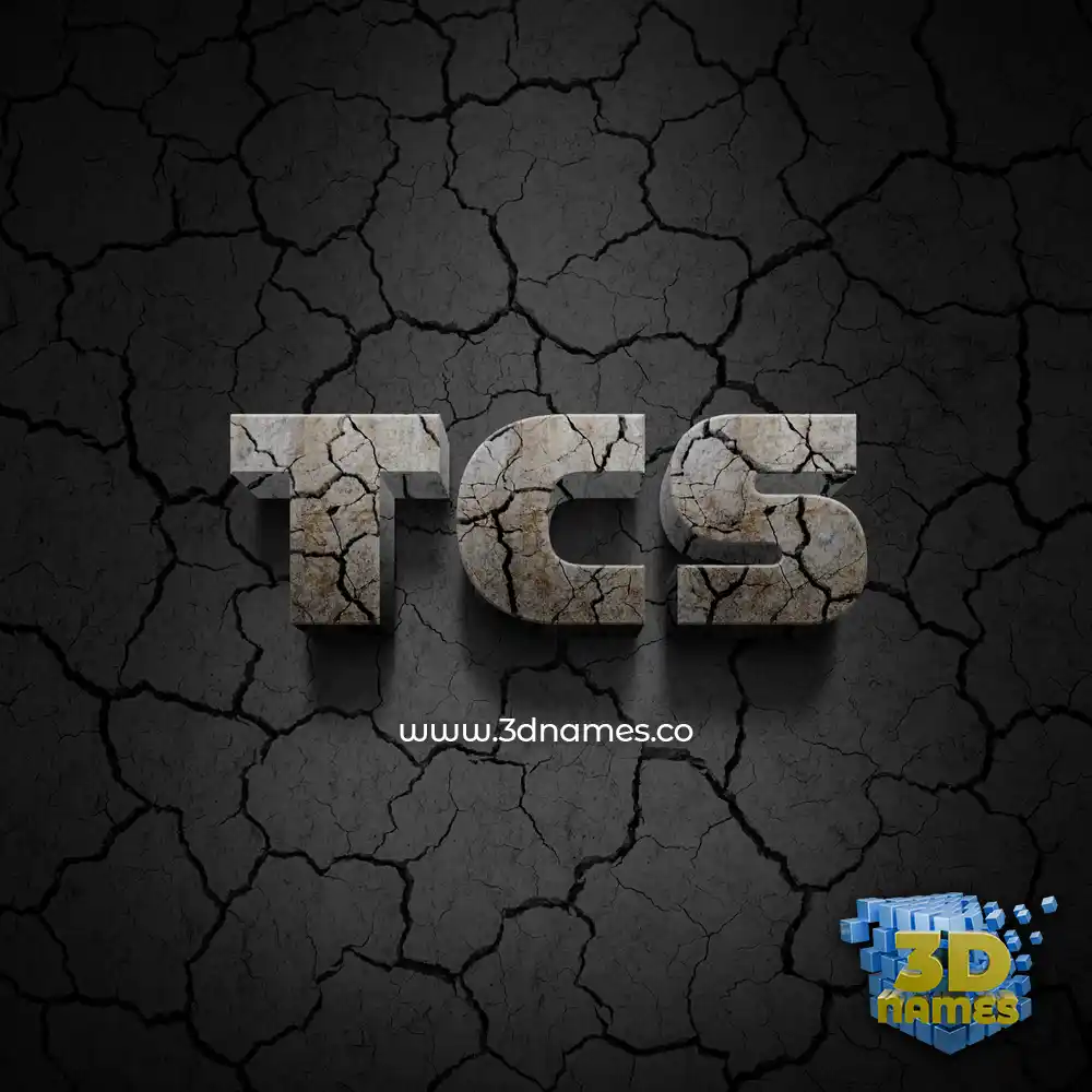 tcs in Cracked Stone style - 3D name wallpaper tcs in Cracked Stone style - 3D name wallpaper