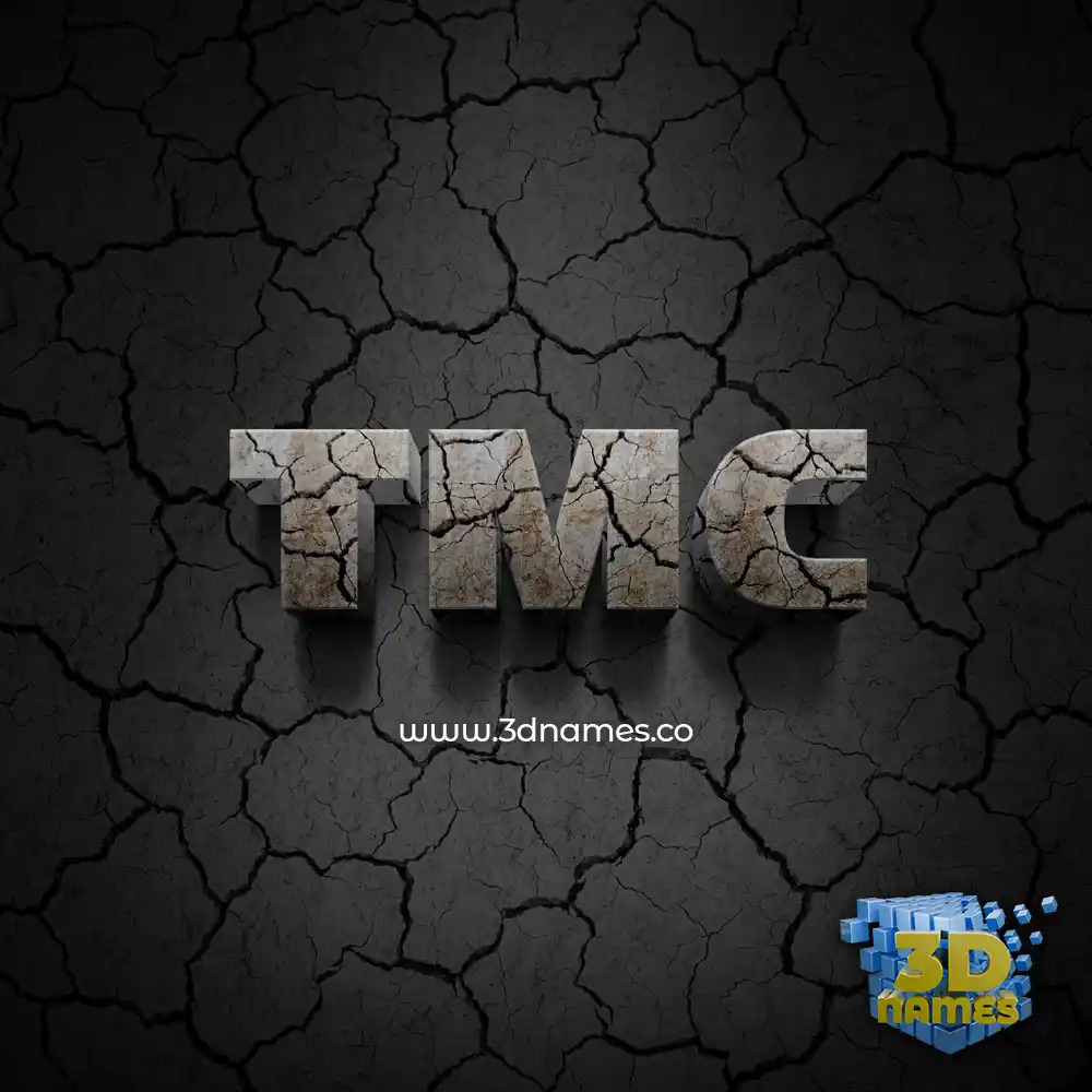 tmc in Cracked Stone style - 3D name wallpaper tmc in Cracked Stone style - 3D name wallpaper