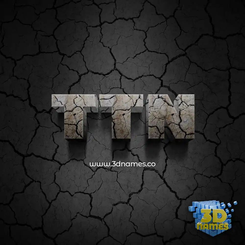 ttn in Cracked Stone style - 3D name wallpaper ttn in Cracked Stone style - 3D name wallpaper
