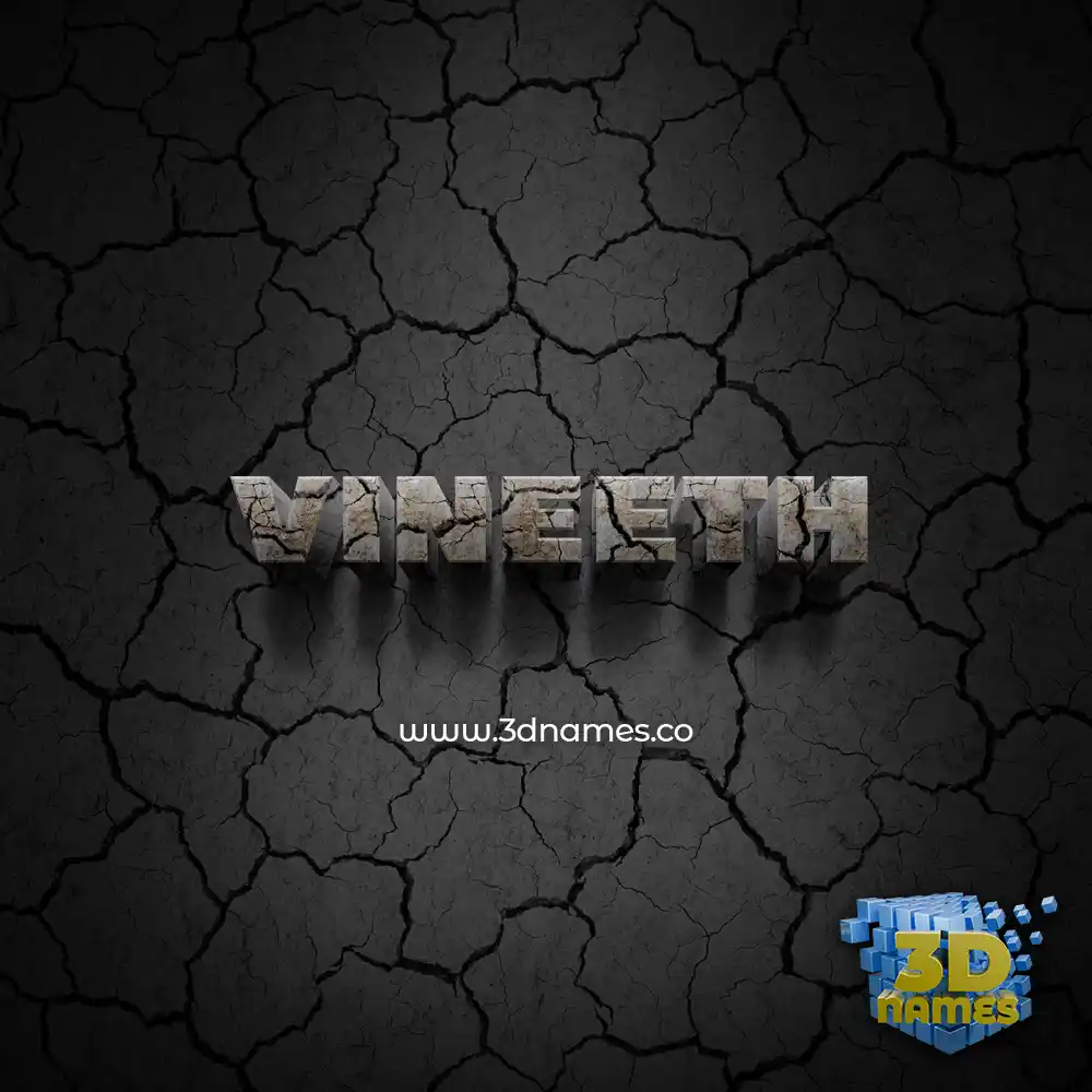 vineeth in Cracked Stone style - 3D name wallpaper vineeth in Cracked Stone style - 3D name wallpaper