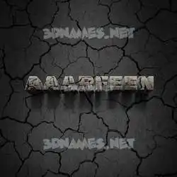 aaarfeen in Cracked Stone style - 3D name wallpaper