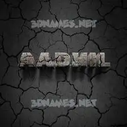 aadhil in Cracked Stone style - 3D name wallpaper