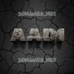 aadi in Cracked Stone style - 3D name wallpaper