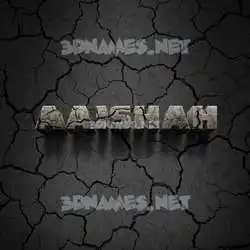 aaishah in Cracked Stone style - 3D name wallpaper