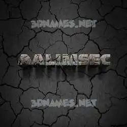 aalimsec in Cracked Stone style - 3D name wallpaper