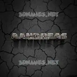 aandreas in Cracked Stone style - 3D name wallpaper