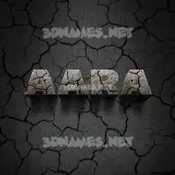 aara in Cracked Stone style - 3D name wallpaper