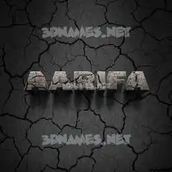 aarifa in Cracked Stone style - 3D name wallpaper