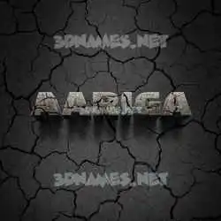 aariga in Cracked Stone style - 3D name wallpaper