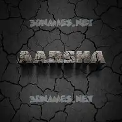 aarsha in Cracked Stone style - 3D name wallpaper