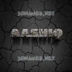 aashiq in Cracked Stone style - 3D name wallpaper