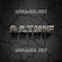 aathif in Cracked Stone style - 3D name wallpaper
