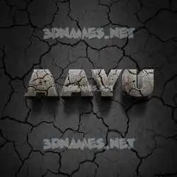 aayu in Cracked Stone style - 3D name wallpaper