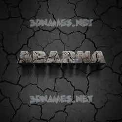 abarna in Cracked Stone style - 3D name wallpaper
