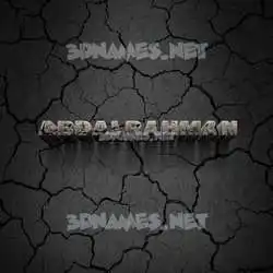 abdalrahman in Cracked Stone style - 3D name wallpaper