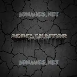 abdelghaffar in Cracked Stone style - 3D name wallpaper