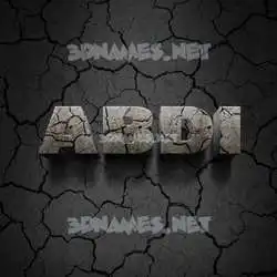 abdi in Cracked Stone style - 3D name wallpaper