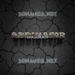 abdinasir in Cracked Stone style - 3D name wallpaper