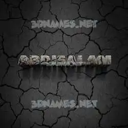 abdisalam in Cracked Stone style - 3D name wallpaper