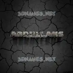 abdullahs in Cracked Stone style - 3D name wallpaper