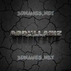 abdullaziz in Cracked Stone style - 3D name wallpaper