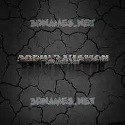 abdulrahaman in Cracked Stone style - 3D name wallpaper