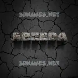 abeeda in Cracked Stone style - 3D name wallpaper