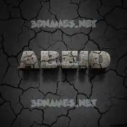 abeid in Cracked Stone style - 3D name wallpaper