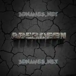 aberdeen in Cracked Stone style - 3D name wallpaper