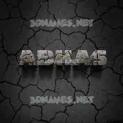 abhas in Cracked Stone style - 3D name wallpaper